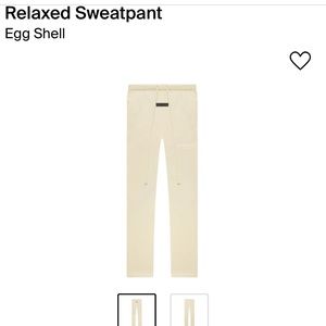 Fear of God Essentials Relaxed Sweatpants- Egg Shell